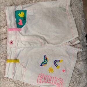 Billieblush White Shorts with Colorful Designs